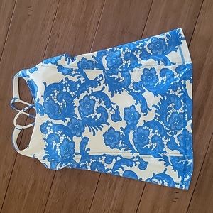 Lululemon Free To Be Tank Laceoflage Polar Cream Beaming Blue